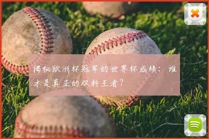 揭秘欧洲杯冠军的世界杯成绩:谁才是真正的双料王者?