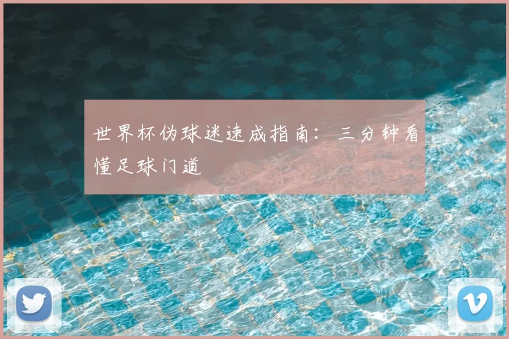 世界杯伪球迷速成指南:三分钟看懂足球门道